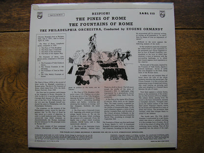 RESPIGHI: PINES OF ROME / FOUNTAINS OF ROME    ORMANDY / PHILADELPHIA  SABL 113