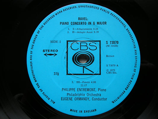 RAVEL: THE PIANO CONCERTOS  ENTREMONT / PHILADELPHIA / ORMANDY / CLEVELAND / BOULEZ   73070