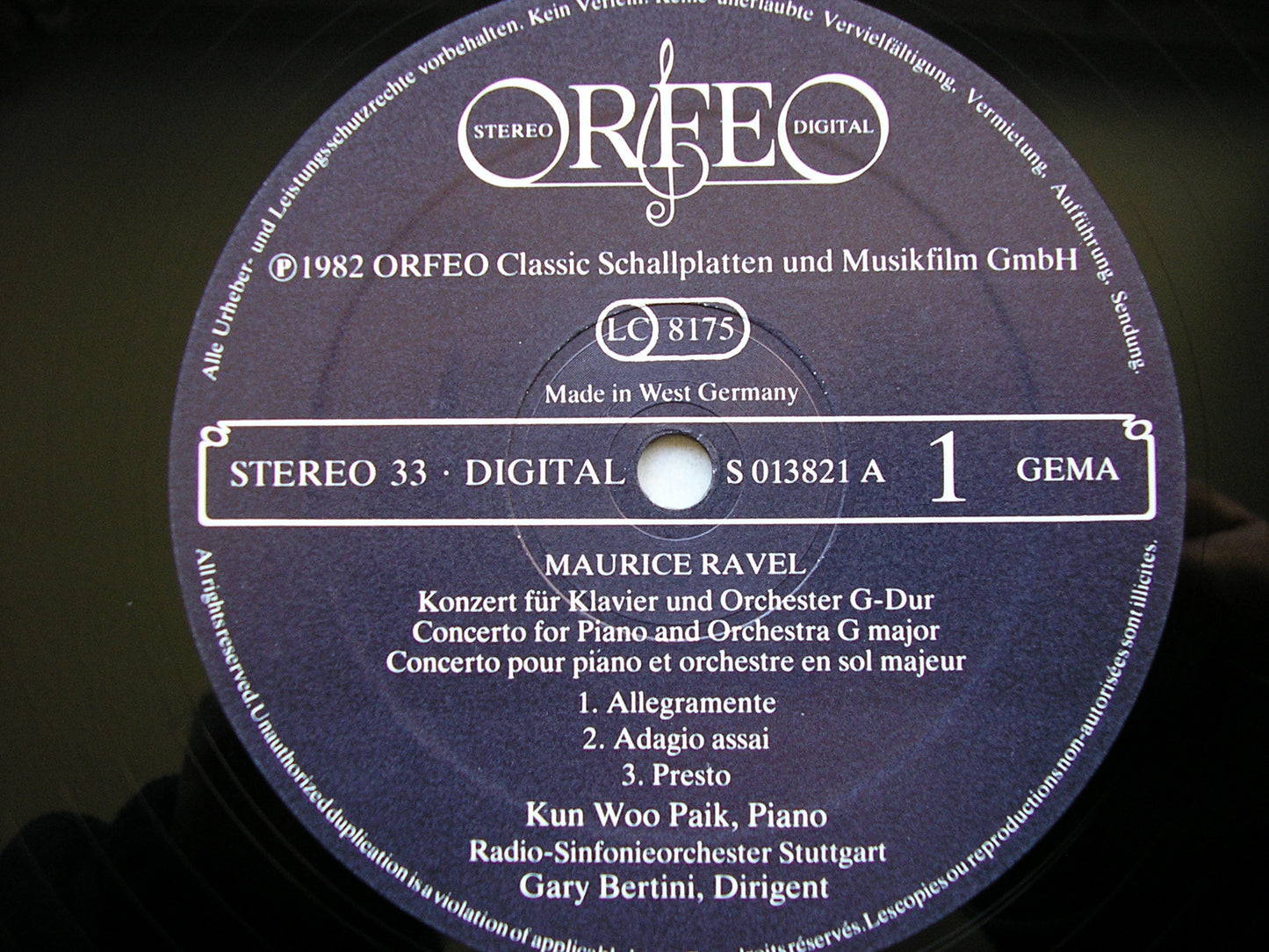 RAVEL: THE PIANO CONCERTOS   KUN WOO PAIK / STUTTGART RSO / BERTINI   S013821A