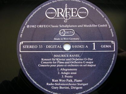 RAVEL: THE PIANO CONCERTOS   KUN WOO PAIK / STUTTGART RSO / BERTINI   S013821A