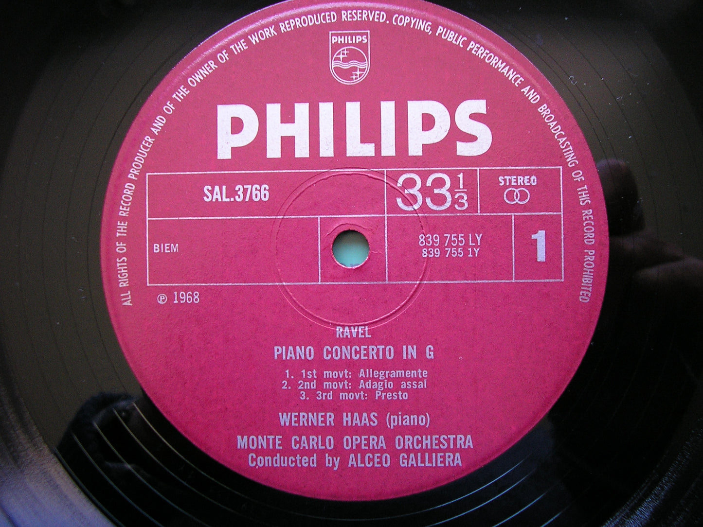 RAVEL: PIANO CONCERTOS   HAAS / MONTE CARLO ORCHESTRA / GALLIERA    SAL 3766