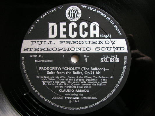 PROKOFIEV: ROMEO & JULIET / CHOUT  LONDON SYMPHONY / ABBADO   SXL 6286
