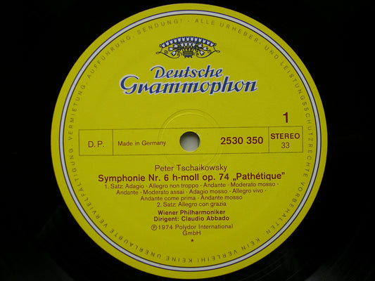 TCHAIKOVSKY: SYMPHONY No. 6   ABBADO / VIENNA PHILHARMONIC  2530 350