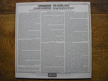 STRAVINSKY: THE RITE OF SPRING   SOLTI / CHICAGO SYMPHONY ORCHESTRA  SXL 6691