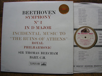 BEETHOVEN: SYMPHONY No. 2 / THE RUINS OF ATHENS  BEECHAM / ROYAL PHILHARMONIC  ASD 287