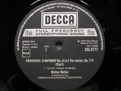 PROKOFIEV: THE SEVEN SYMPHONIES   WELLER / LONDON SYMPHONY / LONDON PHILHARMONIC   6LP