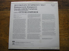 BEETHOVEN: SYMPHONY No. 7 / KLEMPERER: RAMEAU VARIATIONS   OTTO KLEMPERER / NEW PHILHARMONIA   ASD 2537