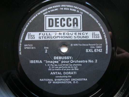 DEBUSSY: NOCTURNES / IBERIA    ANTAL DORATI / NATIONAL SYMPHONY ORCHESTRA OF WASHINGTON   SXL 6742