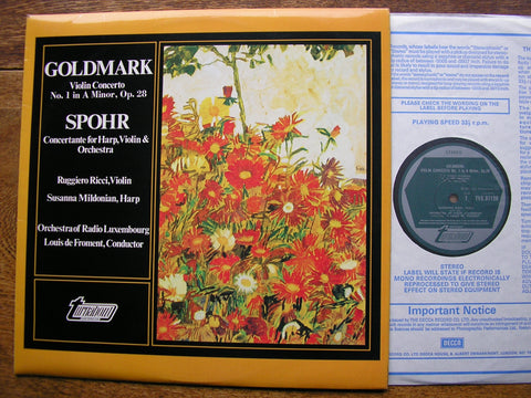 GOLDMARK: VIOLIN CONCERTO / SPOHR: CONCERTANTE  RICCI / MILDONIAN / ORL / DE FROMENT  TVS 37126