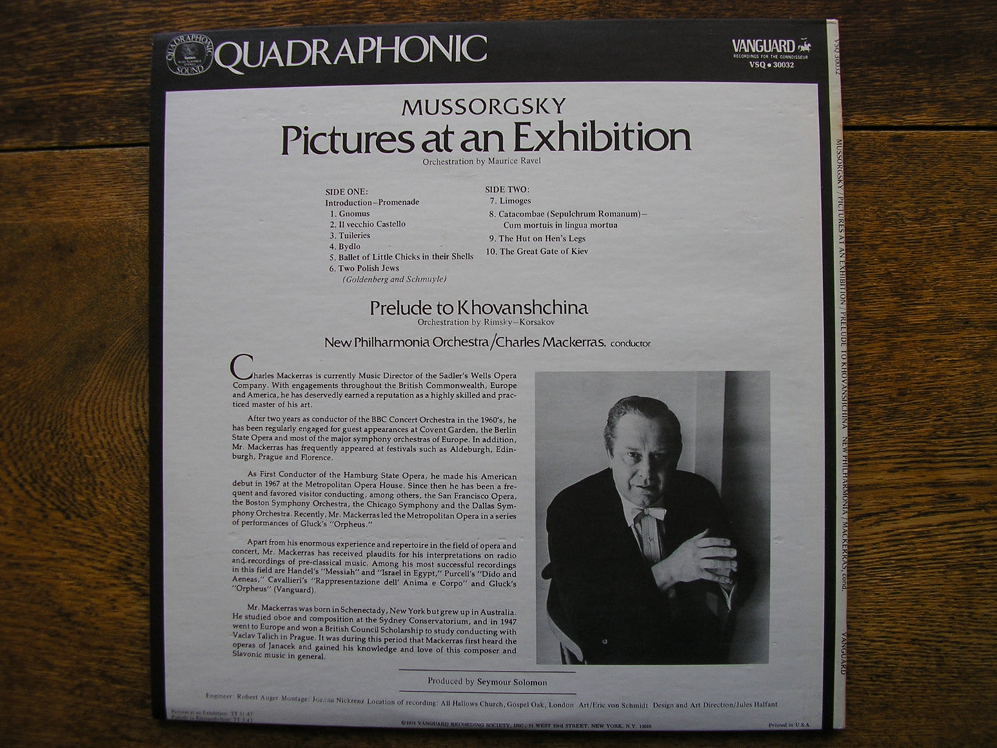 MUSSORGSKY: PICTURES AT AN EXHIBITION   MACKERRAS / NEW PHILHARMONIA  VSQ 30032
