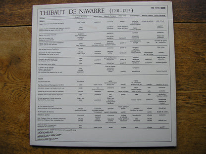 THIBAUD DE NAVARRE   ATRIUM MUSICAE DE MADRID / PANIAGUA   HM 1016