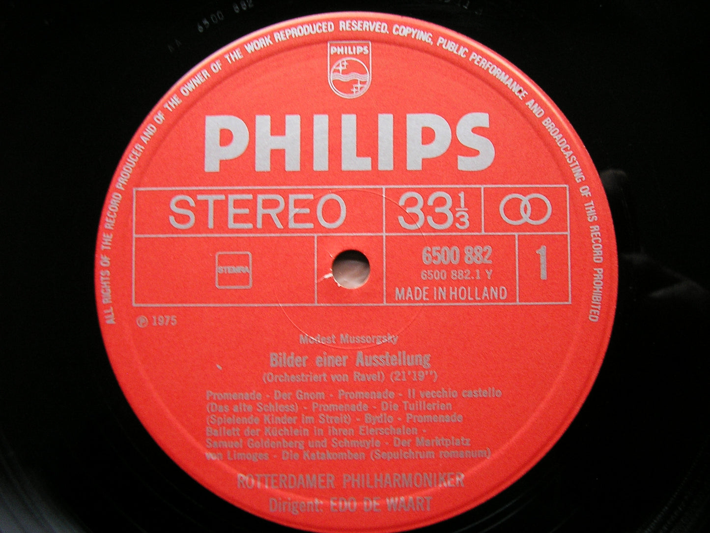 MUSSORGSKY: PICTURES AT AN EXHIBITION / RAVEL: BOLERO  DE WAART / ROTTERDAM PHILHARMONIC   6500 882