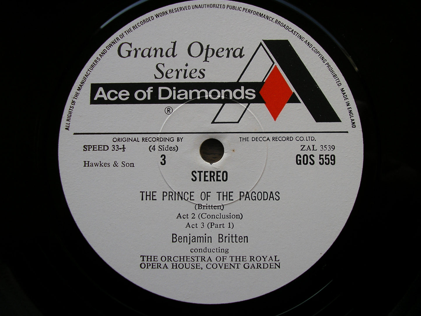BRITTEN: THE PRINCE OF THE PAGODAS   BENJAMIN BRITTEN / OROHCG    GOS 558 - 559