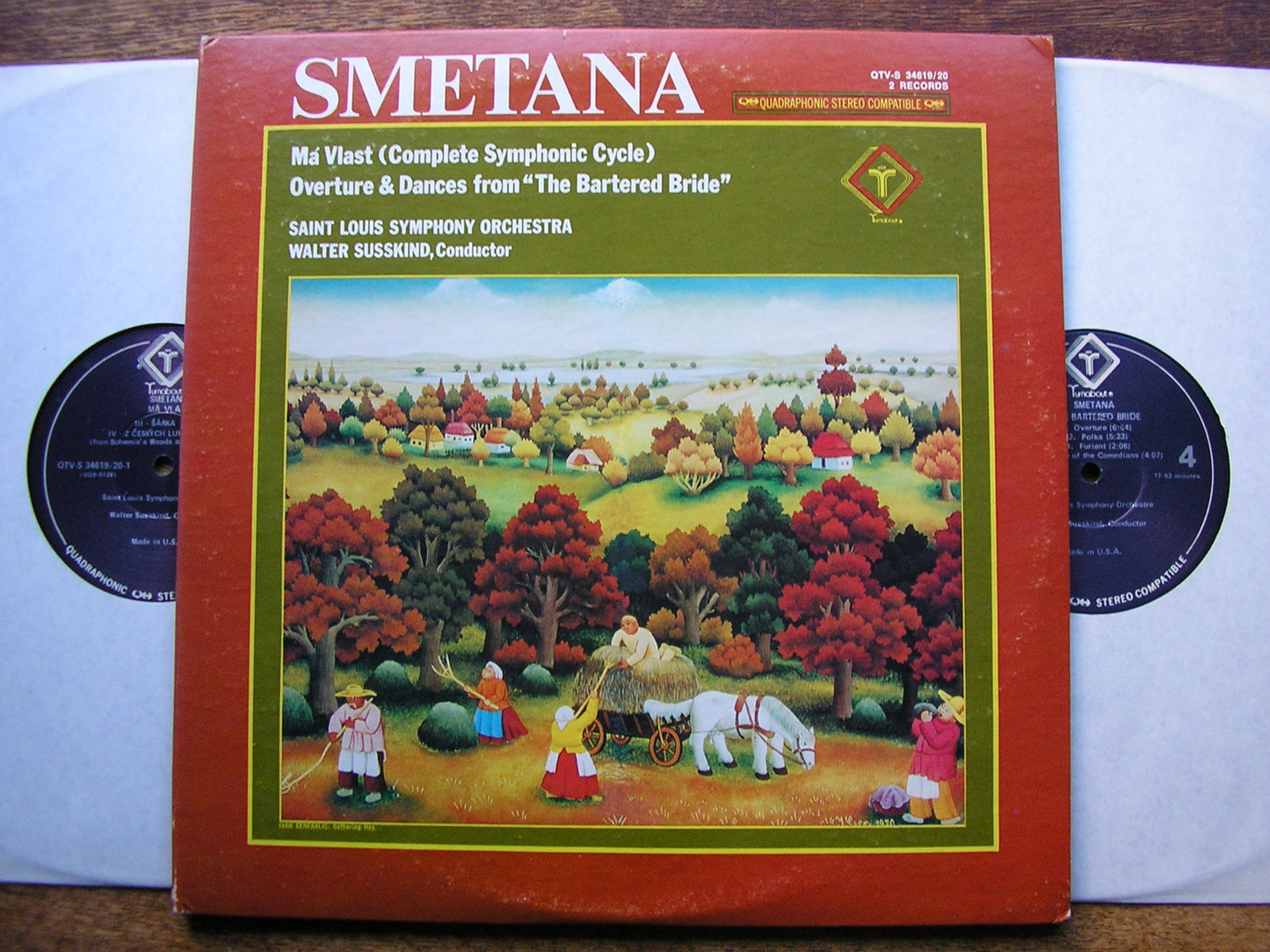 SMETANA: MA VLAST / 'BARTERED BRIDE' OVERTURE & DANCES   SUSSKIND / SAINT LOUIS SYMPHONY  QTV-S 34619/20