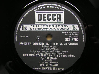 PROKOFIEV: THE SEVEN SYMPHONIES   WELLER / LONDON SYMPHONY / LONDON PHILHARMONIC   6LP