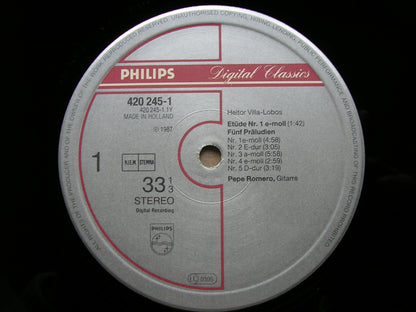 VILLA - LOBOS: 5 PRELUDES / ETUDE No.1 / SUITE POPULAIRE    PEPE ROMERO    420 245