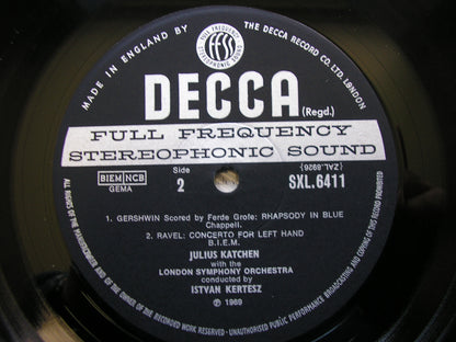 RAVEL: CONCERTO FOR THE LEFT HAND / PROKOFIEV: CONCERTO No. 3 / GERSHWIN: RHAPSODY   KATCHEN / LONDON SYMPHONY / KERTESZ   SXL 6411
