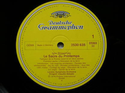STRAVINSKY: THE RITE OF SPRING  ABBADO / LONDON SYMPHONY  2530 635