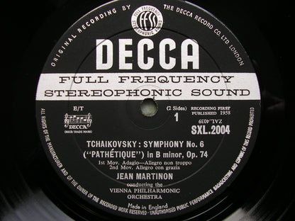 TCHAIKOVSKY: SYMPHONY No. 6   MARTINON / VIENNA PHILHARMONIC    SXL 2004