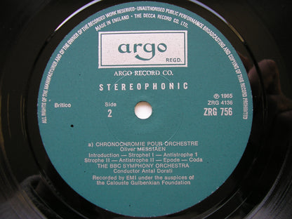 MESSIAEN / BOULEZ / KOECHLIN: ORCHESTRAL WORKS  SOLOISTS / BBCSO / DORATI / BOULEZ   ZRG 756