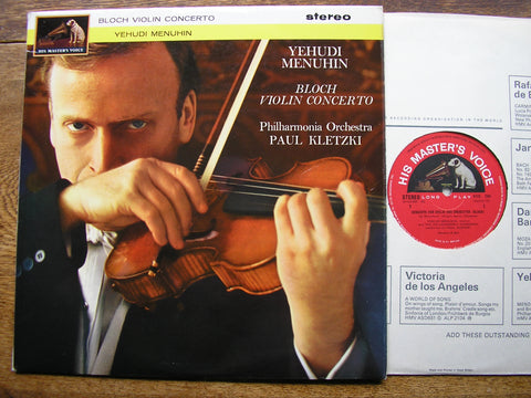 BLOCH: VIOLIN CONCERTO   MENUHIN / PHILHARMONIA / KLETZKI   ASD 584