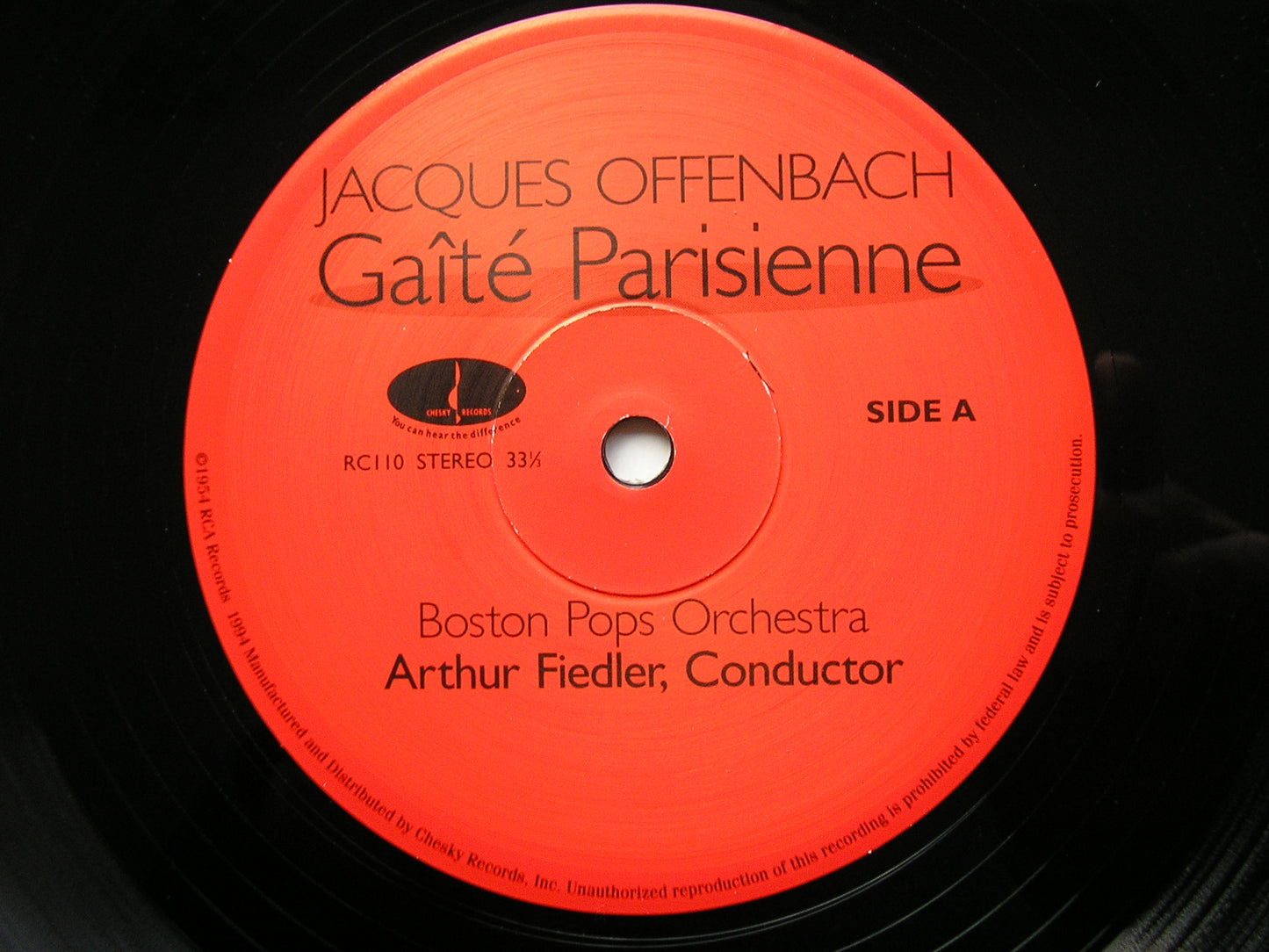 OFFENBACH: GAITE PARISIENNE  FIEDLER / BOSTON POPS   CHESKY RC 110