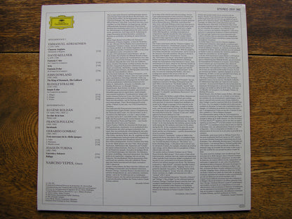 GUITAR MUSIC OF FIVE CENTURIES   NARCISO YEPES   2531 382