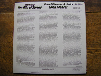 STRAVINSKY: THE RITE OF SPRING  MAAZEL / VIENNA PHILHARMONIC  CS 6954