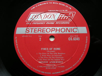 RESPIGHI: PINES OF ROME / FOUNTAINS OF ROME  ANSERMET / SUISSE ROMANDE  CS 6345