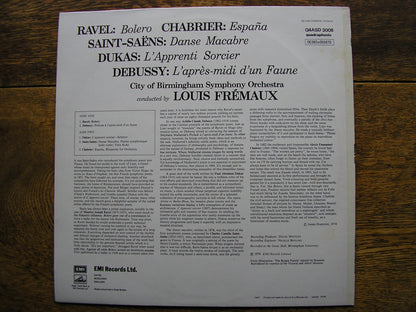 RAVEL/DUKAS/CHABRIER/SAINT-SAENS: ORCHESTRAL WORKS   FREMAUX / CITY OF BIRMINGHAM SYMPHONY  Q4ASD 3008