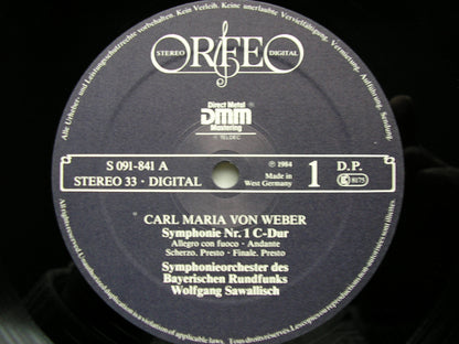 WEBER: SYMPHONIES Nos. 1 & 2  SAWALLISCH / BAVARIAN RADIS SYMPHONY  S 091 841 A