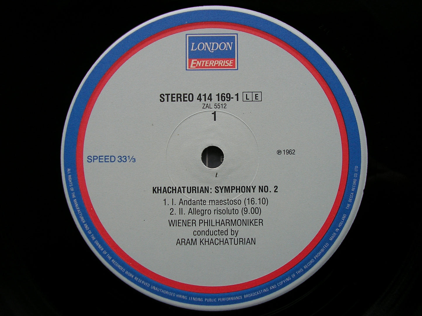 KHACHATURIAN: SYMPHONY No. 2  KHACHATURIAN / VIENNA PHILHARMONIC   414 169