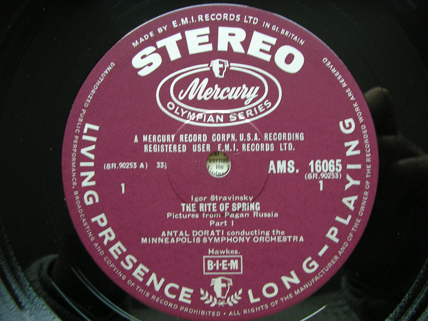 STRAVINSKY: THE RITE OF SPRING  DORATI / MINNEAPOLIS SYMPHONY  AMS 16065