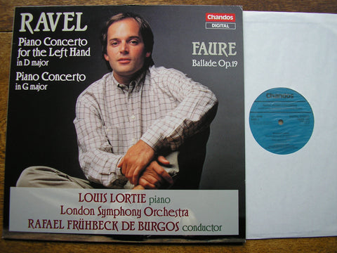 RAVEL: THE PIANO CONCERTOS / FAURE: BALLADE   LORTIE / LONDON SYMPHONY / DE BURGOS   ABRD 1411