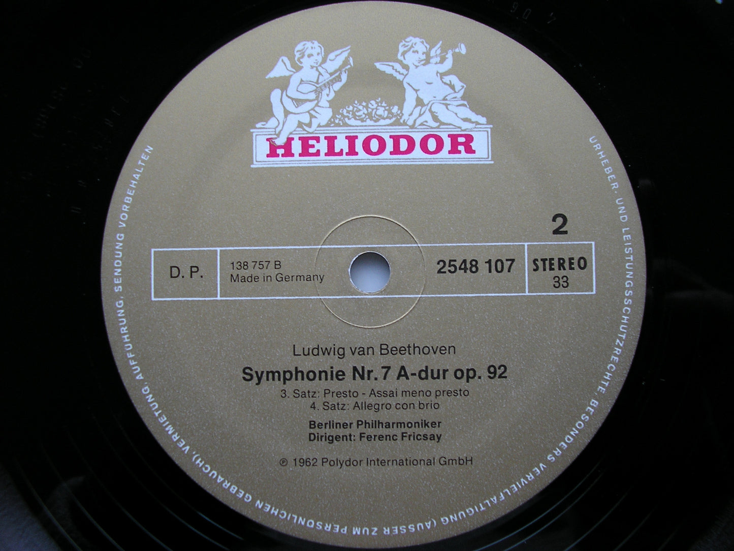 BEETHOVEN: SYMPHONY No. 7   FRICSAY / BERLIN PHILHARMONIC   2548 107