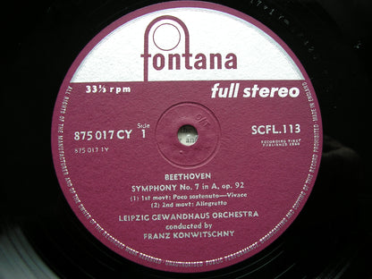 BEETHOVEN: SYMPHONY No. 7  KONWITSCHNY / LEIPZIG GEWANDHAUS   SCFL 113