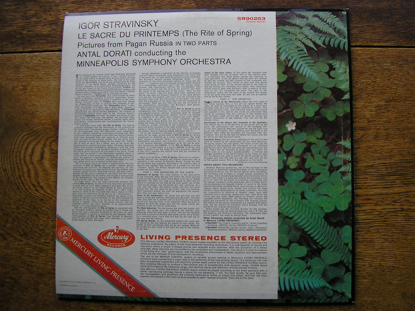 STRAVINSKY: THE RITE OF SPRING  DORATI / MINNEAPOLIS SYMPHONY  SR 90253