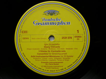 STRAVINSKY: EBONY CONCERTO / DUMBARTON OAKS   BOULEZ / ENSEMBLE INTERCONTEMPORAIN   2531 378