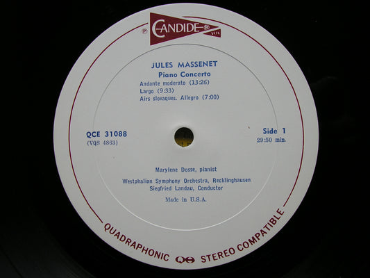 MASSENET: PIANO CONCERTO / SAINT-SAENS: FANTASY 'AFRICA' / GOUNOD: FANTASY   DOSSE / WESTPHALIAN SYMPHONY / LANDAU  QCE 31088