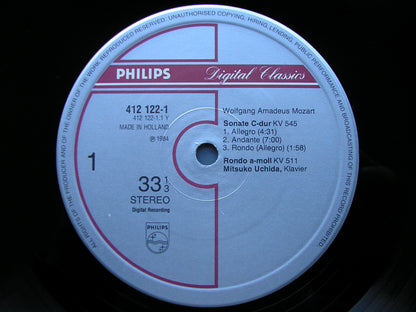 MOZART: THE COMPLETE PIANO SONATAS     MITSUKO UCHIDA    7LP SET