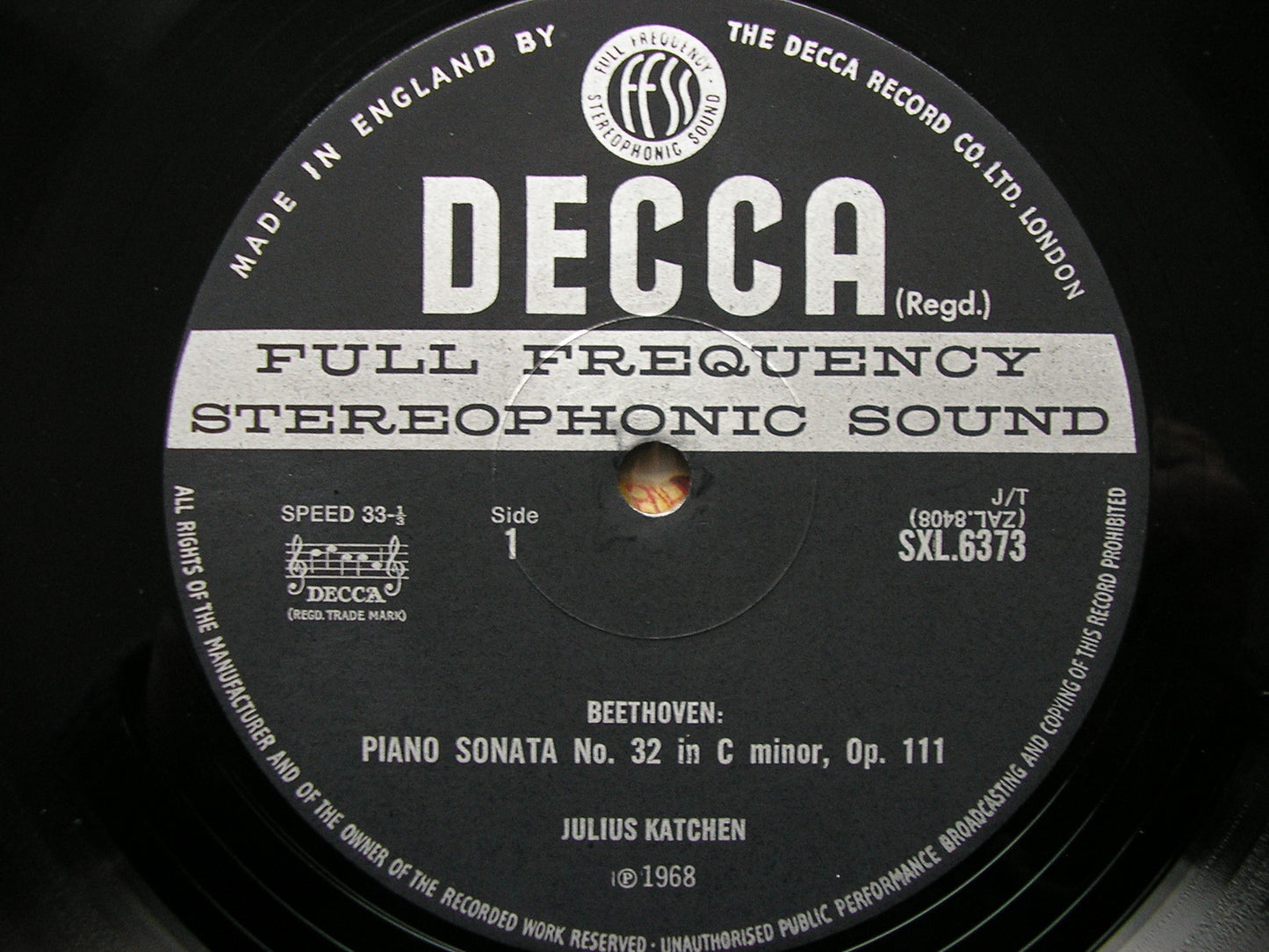 BEETHOVEN: PIANO SONATA No. 32 / BAGATELLES JULIUS KATCHEN SXL 6373