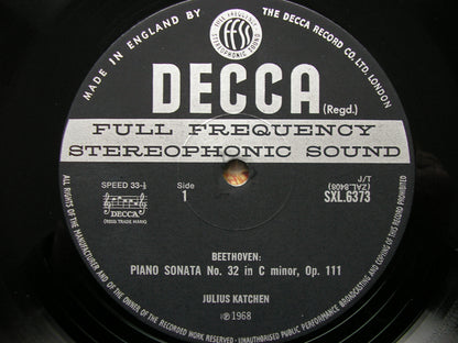 BEETHOVEN: PIANO SONATA No. 32 / BAGATELLES JULIUS KATCHEN SXL 6373