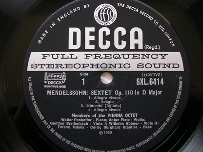 BORODIN: QUINTET / MENDELSSOHN: SEXTET   VIENNA OCTET MEMBERS  SXL 6414