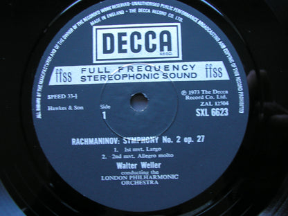 RACHMANINOV: THE SYMPHONIES / THE ROCK   LONDON PHILHARMONIC / SUISSE ROMANDE / WELLER  SXL 6583 / 6623 / 6720