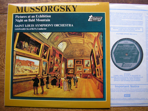 MUSSORGSKY: PICTURES AT AN EXHIBITION / NIGHT ON BALD MOUNTAIN   SLATKIN / ST LOUIS SYMPHONY   TV 34633S