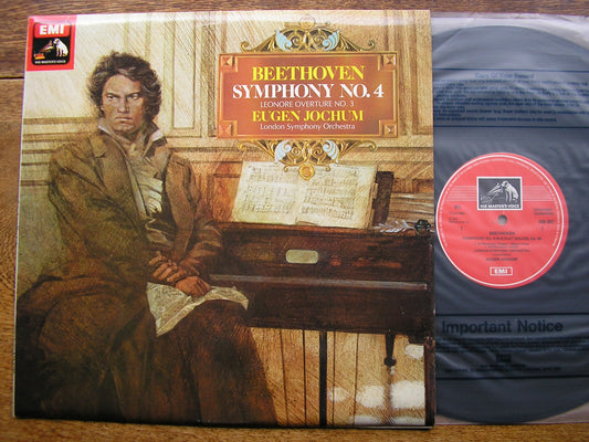 BEETHOVEN: SYMPHONY No. 4 / LEONORA No. 3   JOCHUM / LONDON SYMPHONY  ASD 3627