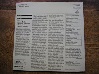 STRAVINSKY: THE RITE OF SPRING  FEDOSEYEV / MOSCOW RADIO SYMPHONY  ASD 4271