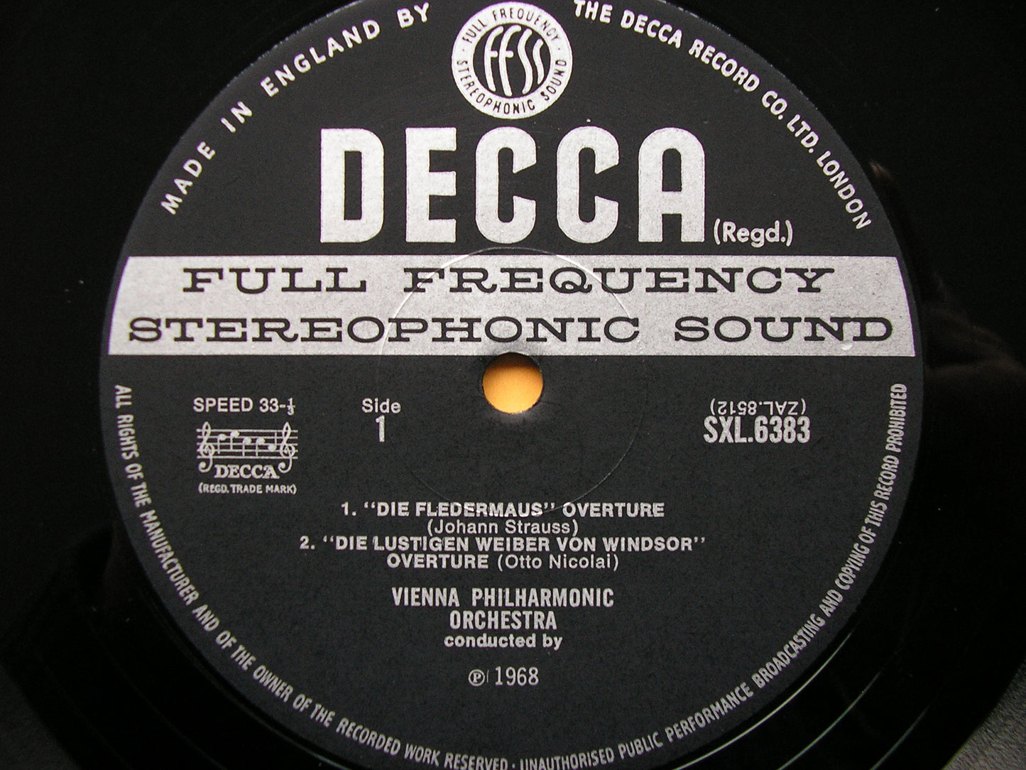 OVERTURES OF OLD VIENNA: NICOLAI/REZNICEK/HEUBERGER/STRAUSS  BOSKOVSKY / VPO   SXL 6383