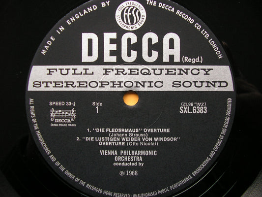 OVERTURES OF OLD VIENNA: NICOLAI/REZNICEK/HEUBERGER/STRAUSS  BOSKOVSKY / VPO   SXL 6383