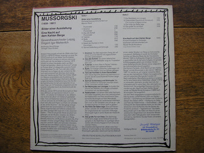 MUSSORGSKY: PICTURES / NIGHT ON BARE MOUNTAIN   MARKEVITCH / LEIPZIG GO   8 26 449